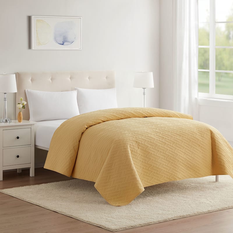 8-Piece Casey Gold Essential Comforter Set, King