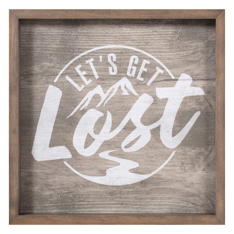 Ty Pennington Framed Let's Get Lost Wall Sign, 12"