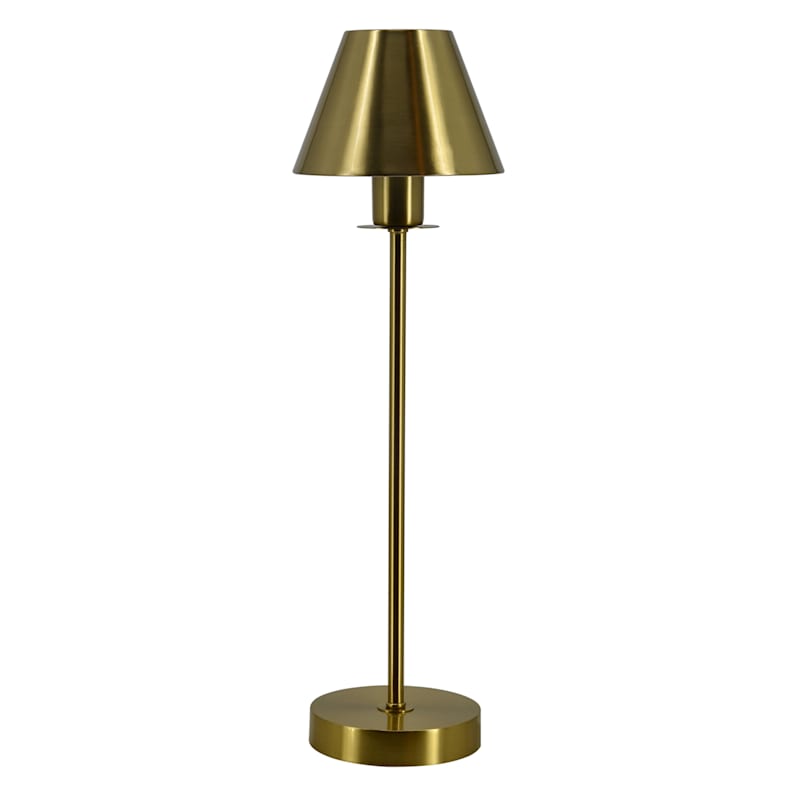 Honeybloom Gold Metal Lamp with Metal Shade, 24"