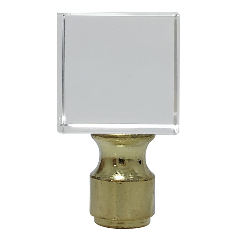 Gold Acrylic Square Lamp Finial