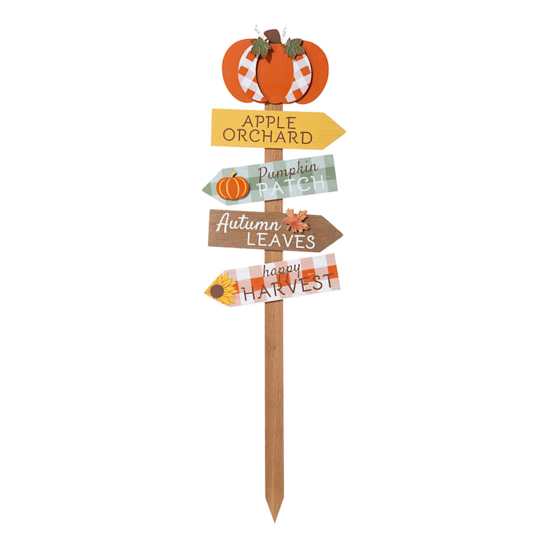 Fall Directional Sign Yard Stake, 3' At Home
