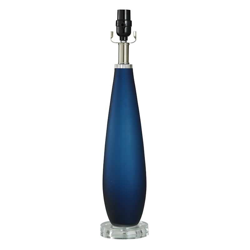 Laila Ali Blue Acrylic Glass Table Lamp, 21.5"