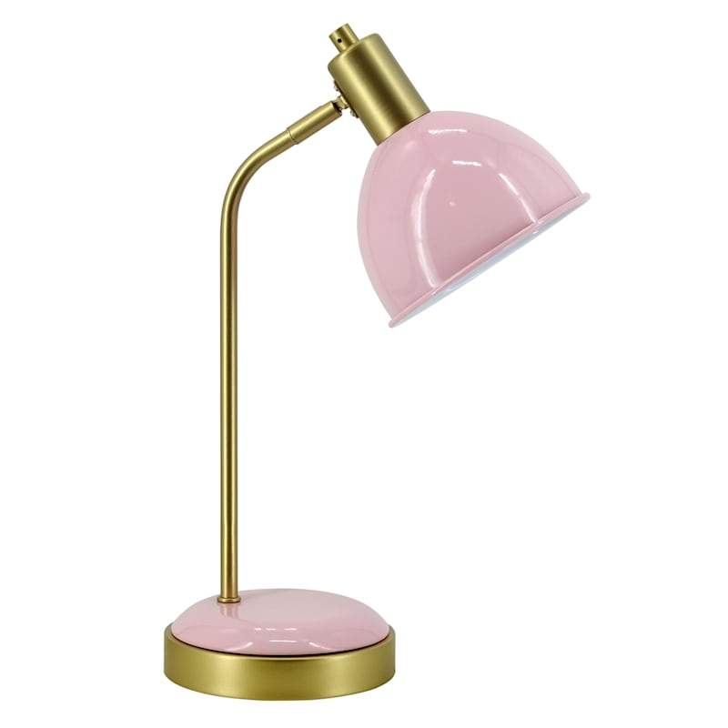 Pink & Gold Desk Lamp, 16"
