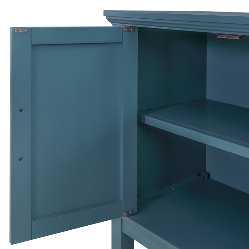 Sadie 2-Drawer Geometric Cabinet, Turquoise