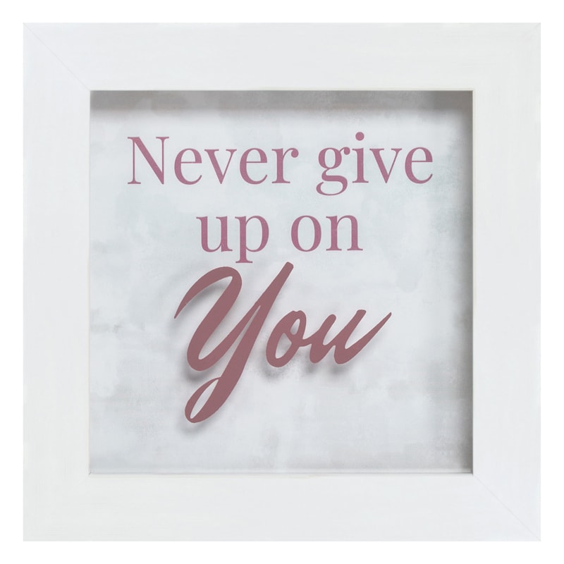 Laila Ali Never Give Up On You Table Sign, 6"