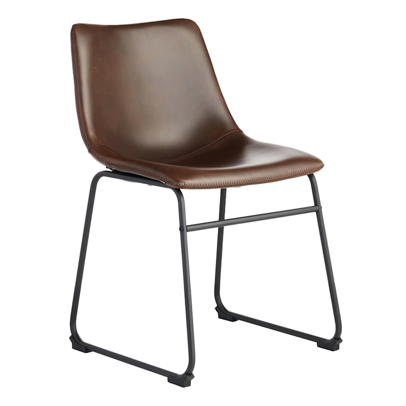 Drake Modern Industrial Dining Chair, Espresso