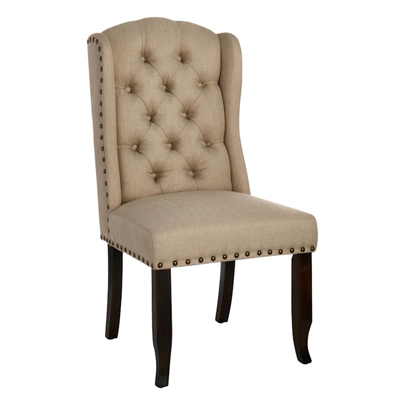 Providence Aahmad Winged Dining Chair, Beige