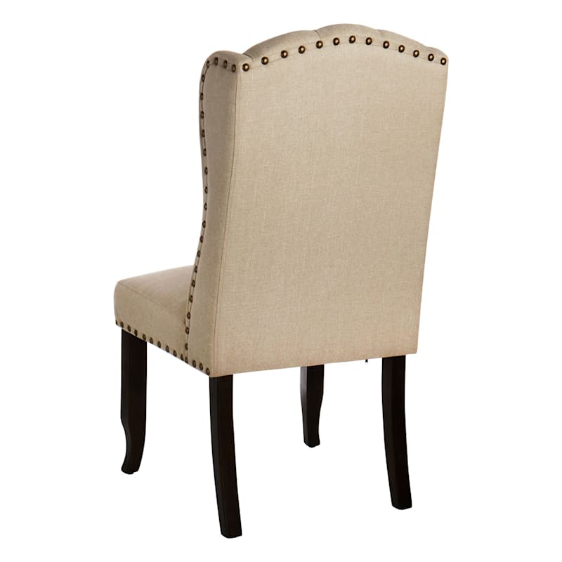 Aahmad Winged Dining Chair, Beige