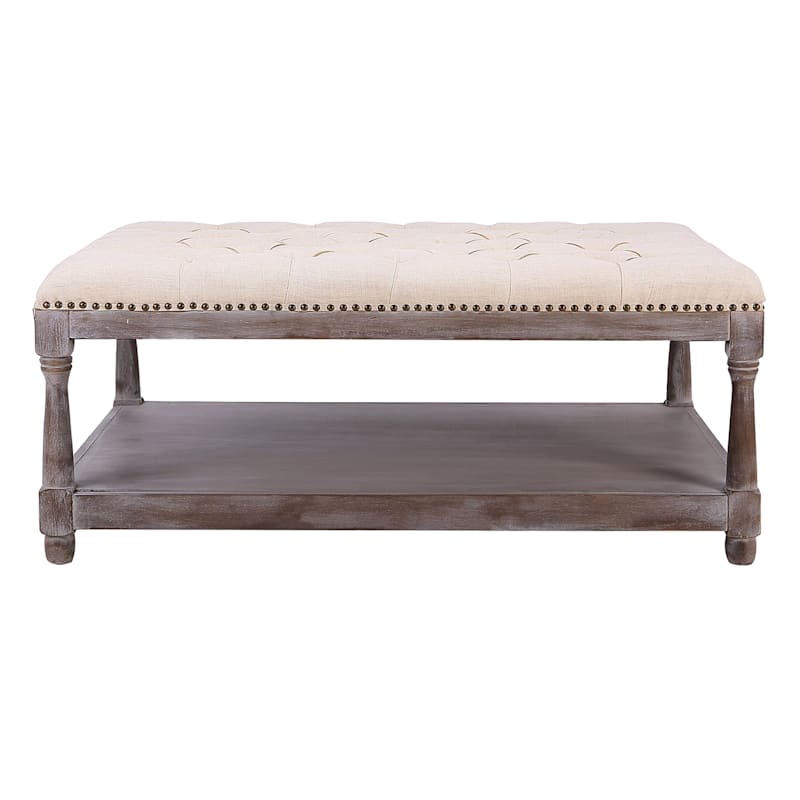 Jardan Tufted Ottoman Natural