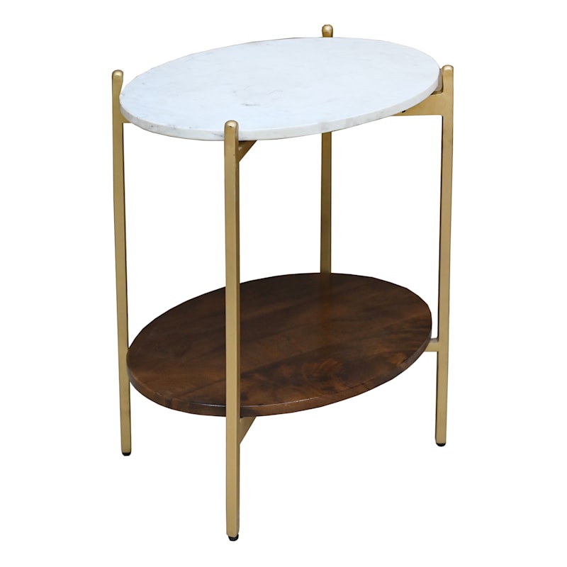 Wren Marble-Top Accent Table