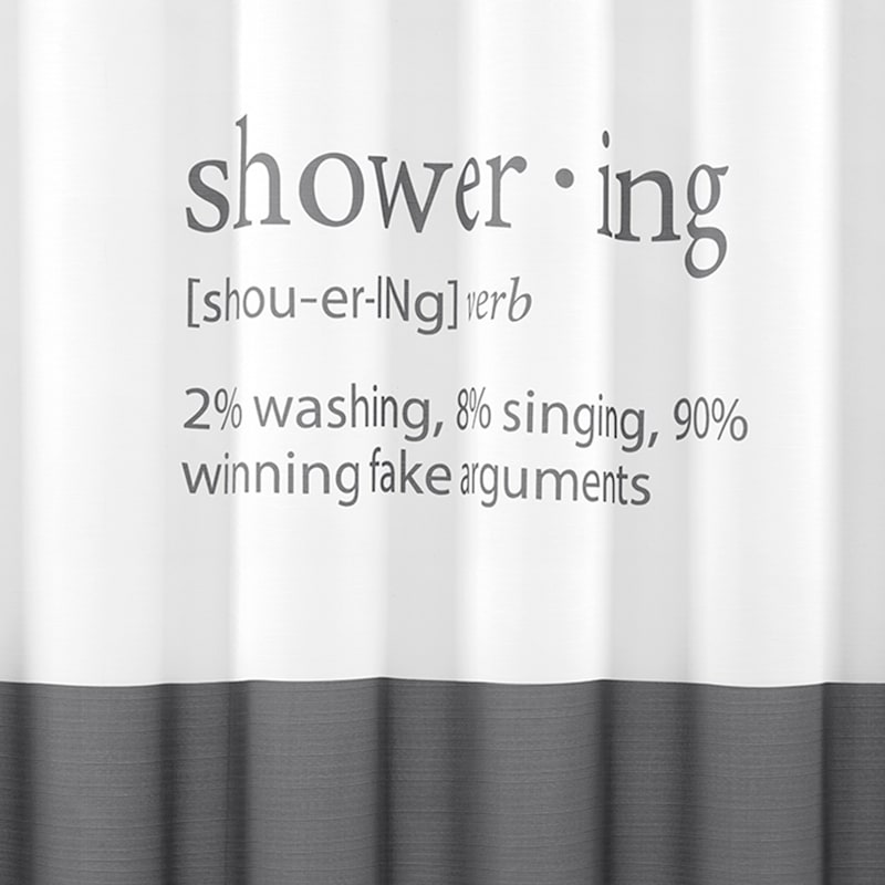 13 Piece Showering Definition Shower Curtain 72
