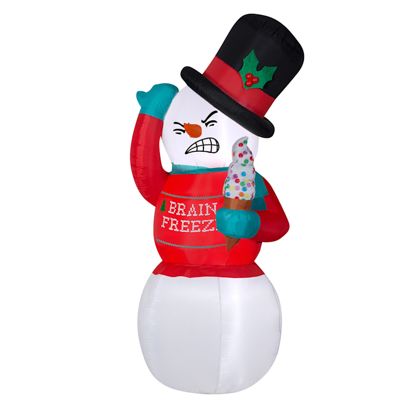 Inflatable Brain Freeze Snowman, 6'