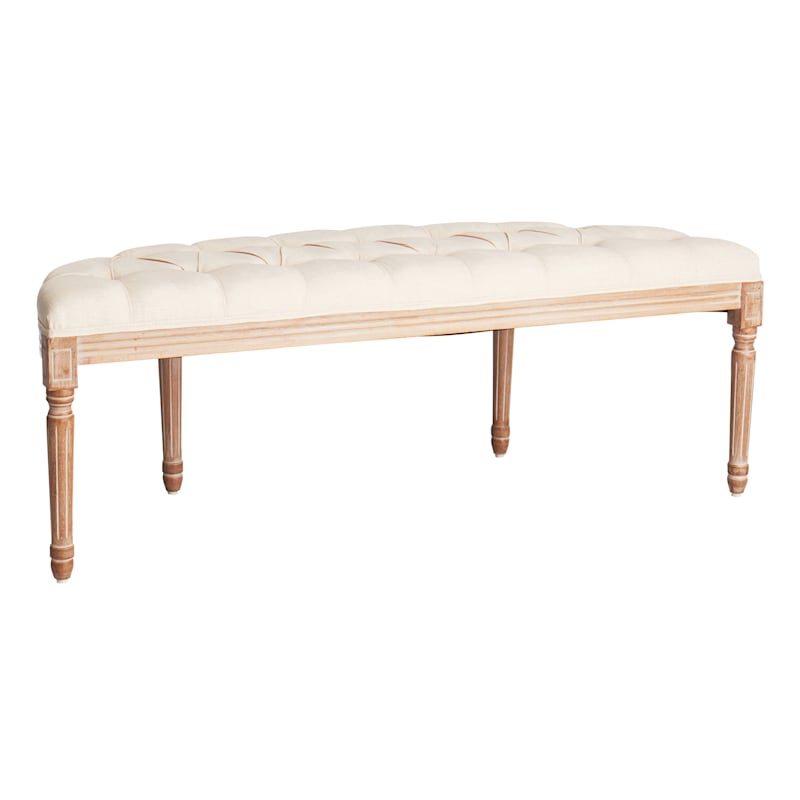 Lourdes Tufted Curved Bench Kd