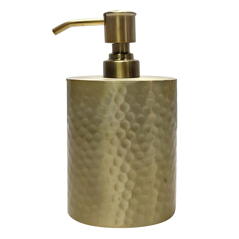 Hammered Metal Lotion Pump Gold At Home