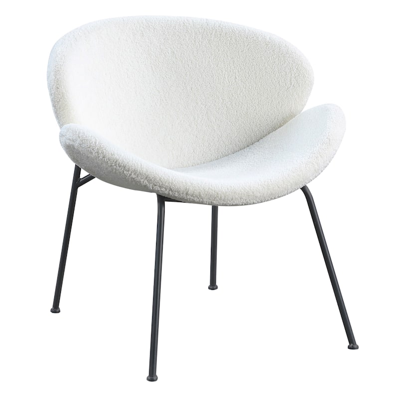 Jagger White Sherpa Accent Chair