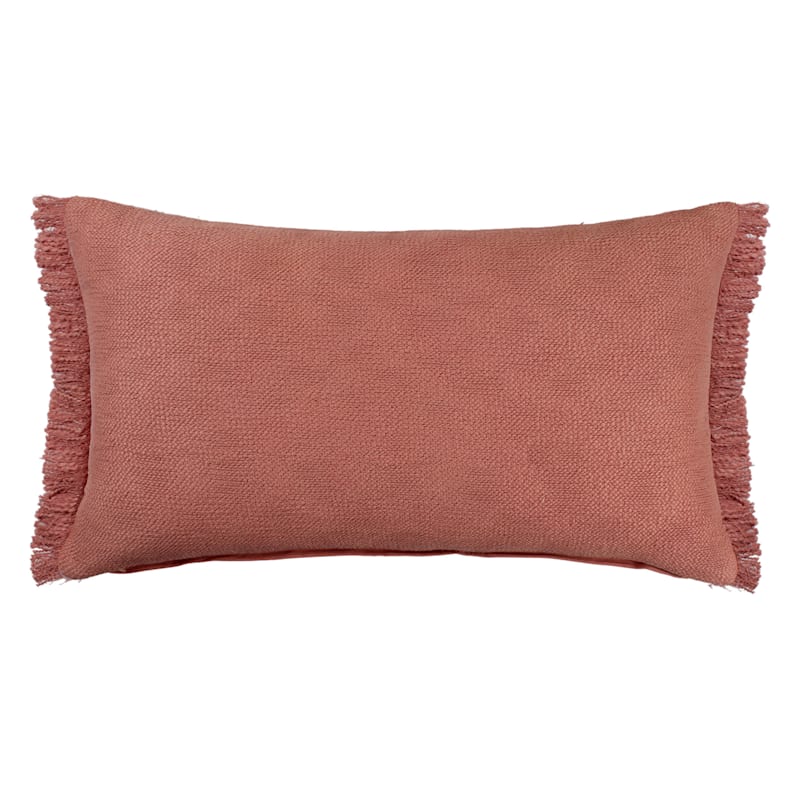 Pink fringe pillow hot sale