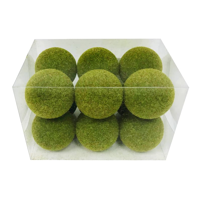 NEW 3 GREEN MOSS Balls, 6 Decorative Balls, Greenery Decor Ideas