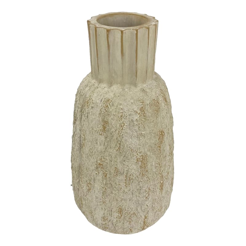 Crosby St Tan Ceramic Vase, 11"