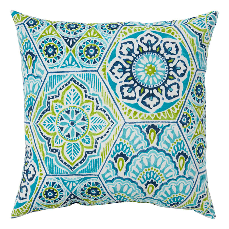 Teal and discount yellow outdoor pillows