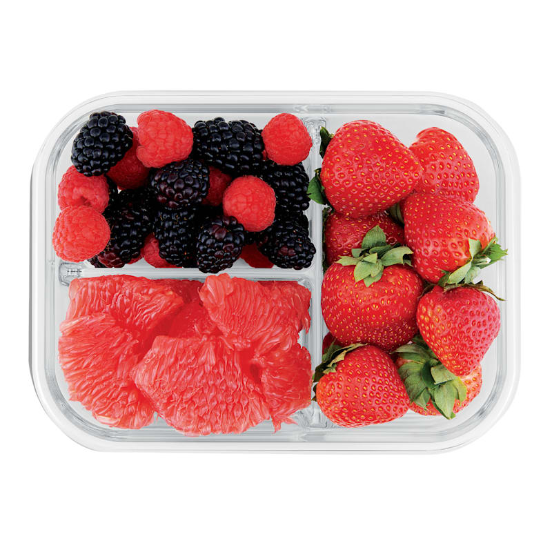 Divided Glass Food Storage Container, 4.4c
