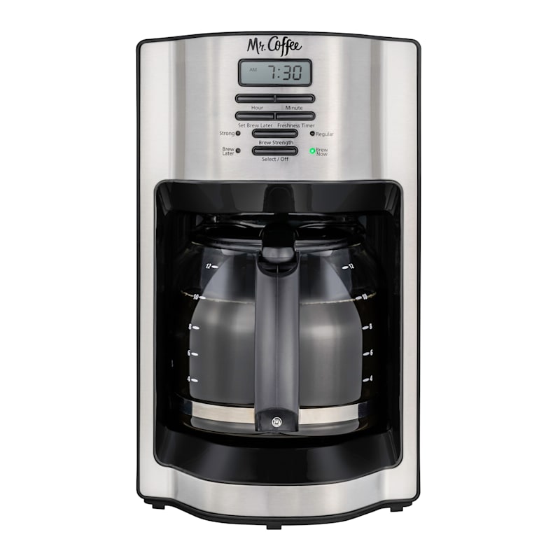 Mr. Coffee 12-Cup Coffee Maker with Rapid Brew System, Stainless Steel