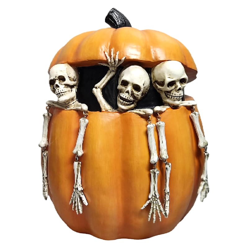 Skeleton Pumpkin Halloween Decor, 13" | At Home