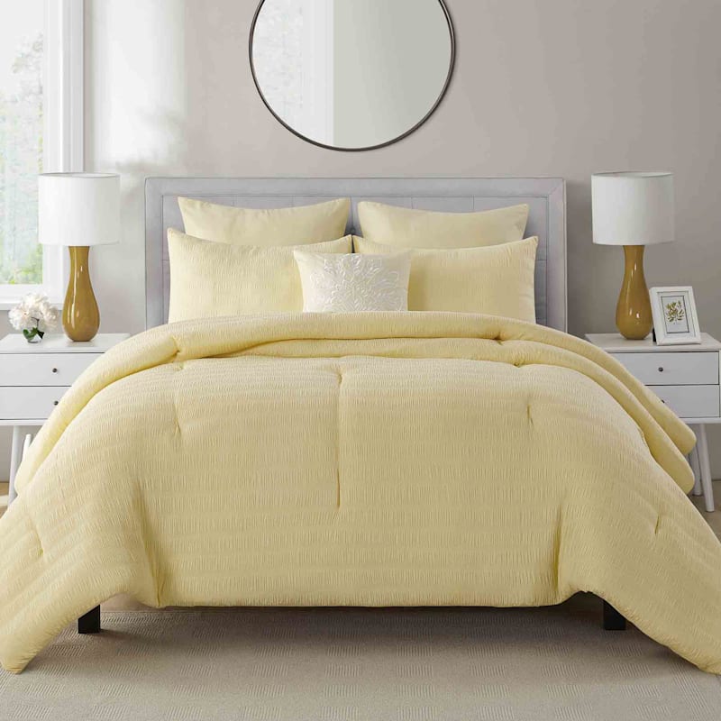 Hanson 6pc Comforter Set Yellow King, Light Yellow Comforter Set