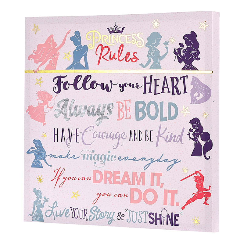 Princess Rules Canvas Wall Art, 16"
