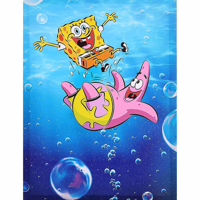 Spongebob & Patrick Canvas Wall Art, Blue Sold by at Home