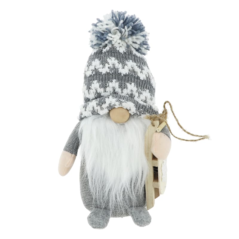 Ty Pennington Fabric Gnome with Sled, 12"