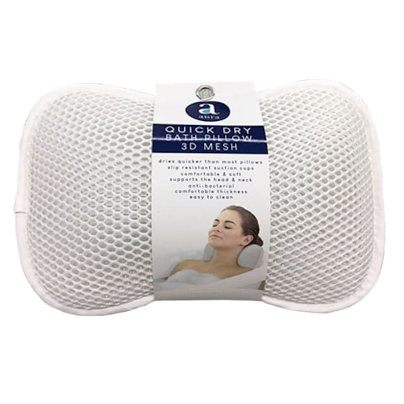 White 3D Mesh Spa Pillow, 11x8
