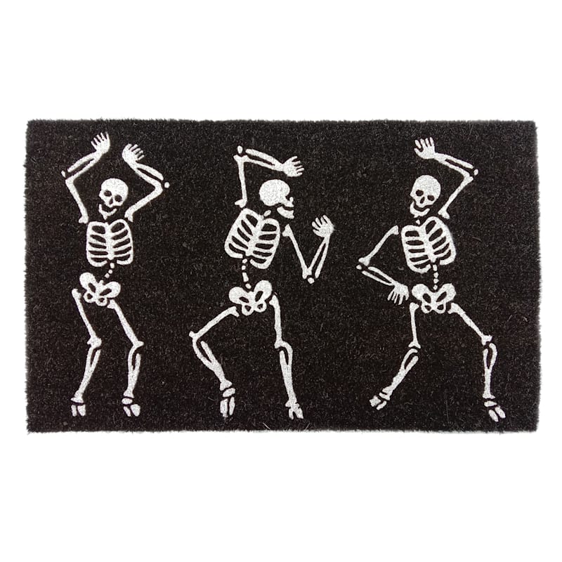 Dancing Skeletons Coir Mat, 18x30