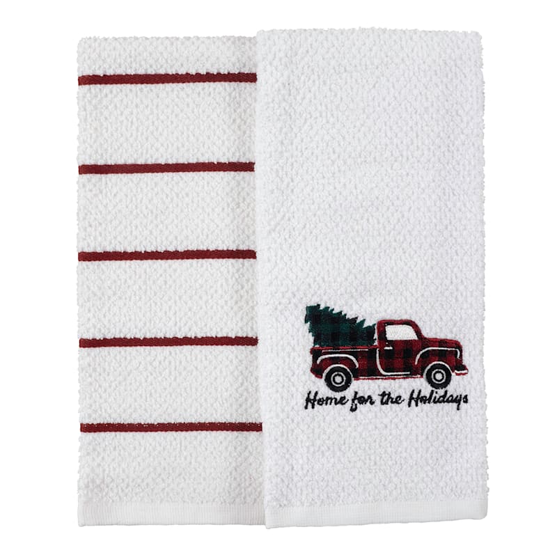 Set of 2 Home For The Holidays Kitchen Towels