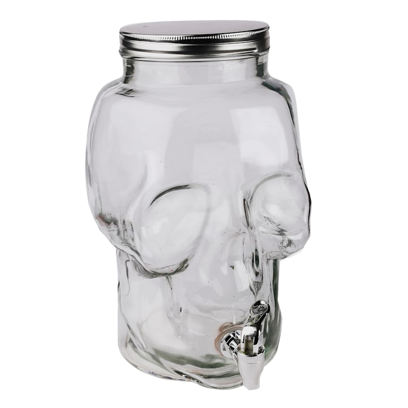 Halloween Skull Glass Beverage Dispenser, 1gal