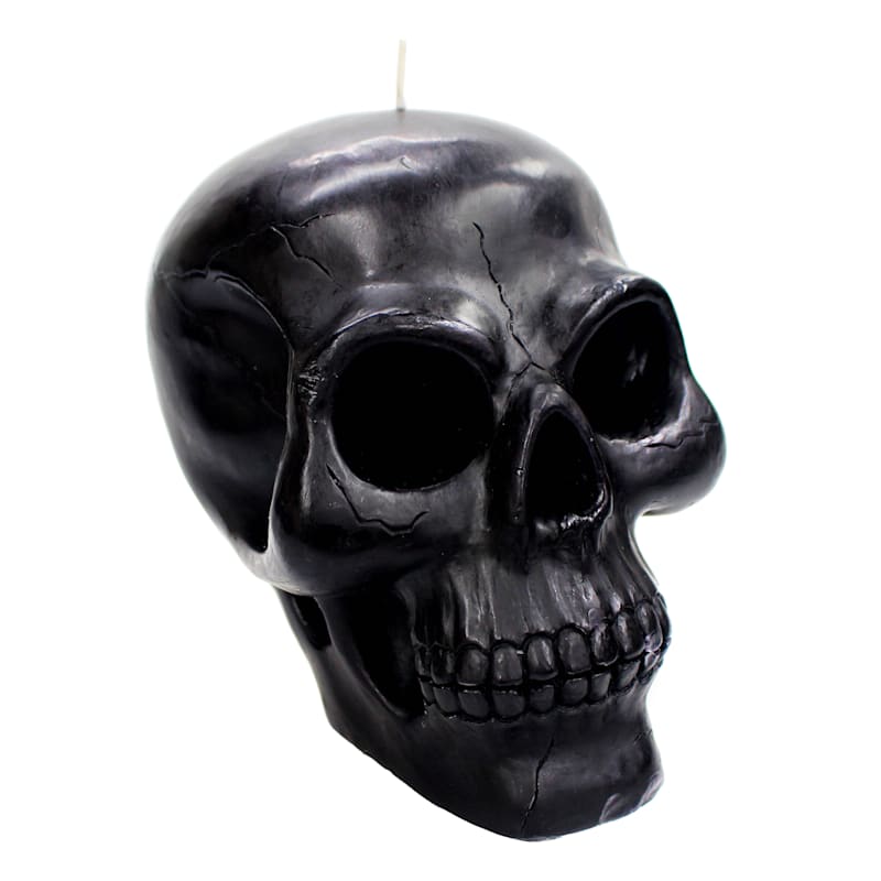 Black Bleeding Skull Halloween Candle, Large | At Home