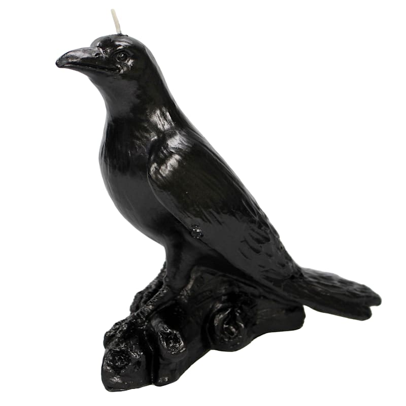 Black Raven Halloween Candle, 6" | At Home