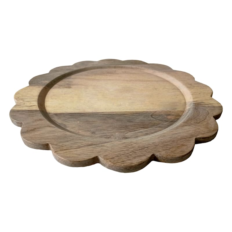 Tracey Boyd Scallop Wood Charger