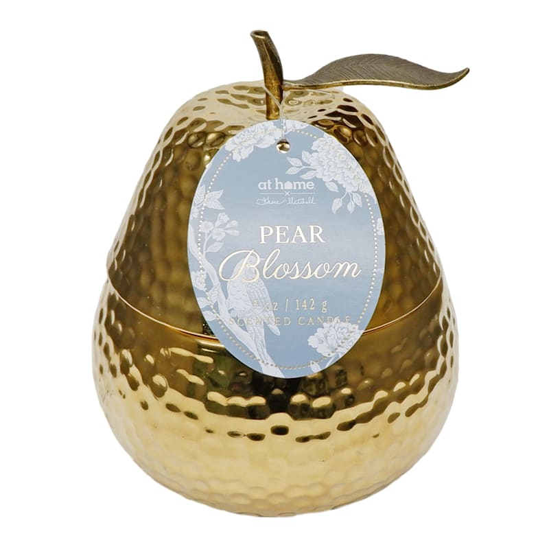 Grace Mitchell Gold Pear Blossom Scented Candle Jar, 5oz