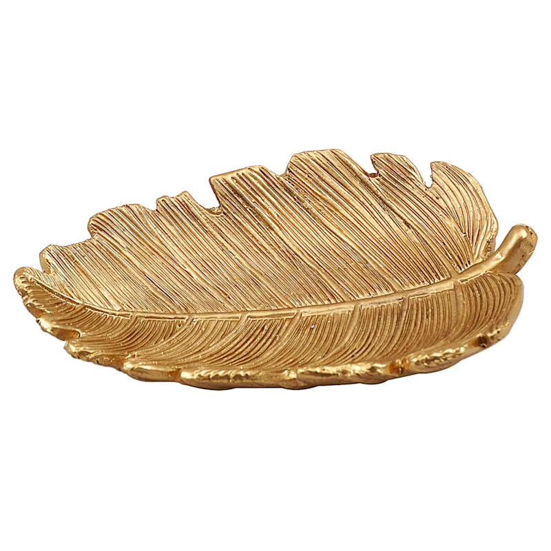 hollyann  Creative Co-op Wood Heart Tray with Gold Leaf Finish