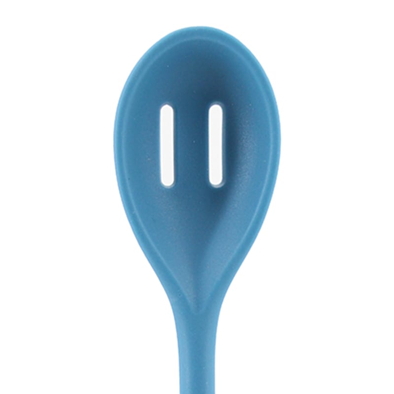 Mini Slotted Silicone Spoon, Light Blue, Sold by at Home