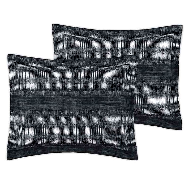 8-Piece Sophie Grey Striped Essential Comforter Set, King