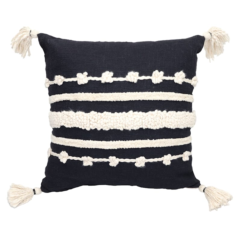 Black deals tassel pillow