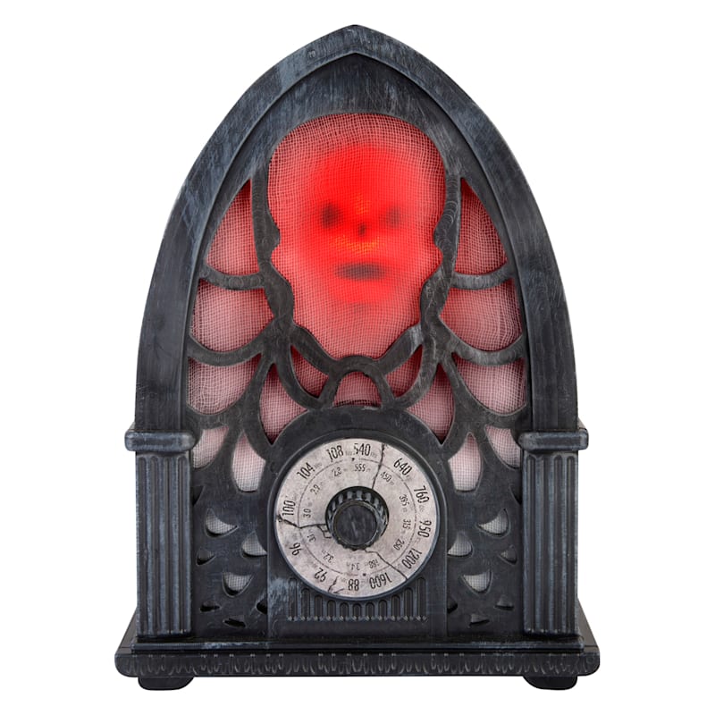 Animated Halloween Skull Radio, 12" At Home