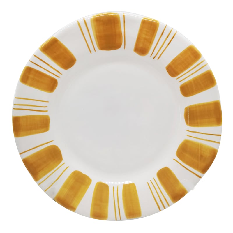 Ty Pennington Yellow Striped Salad Plate