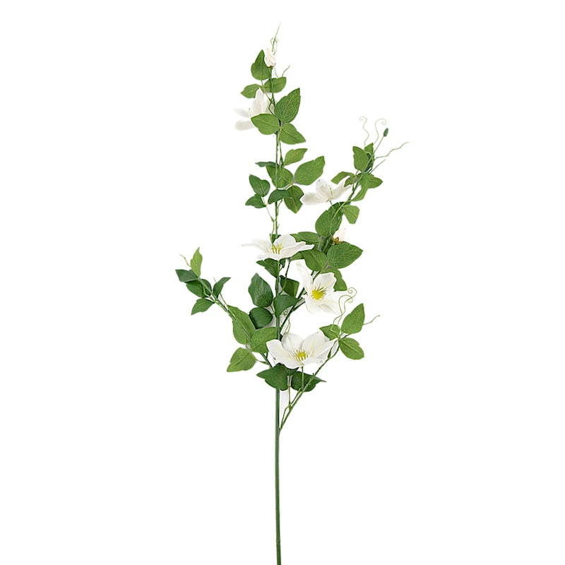 Willow Crossley White Clematis Spray, 44"