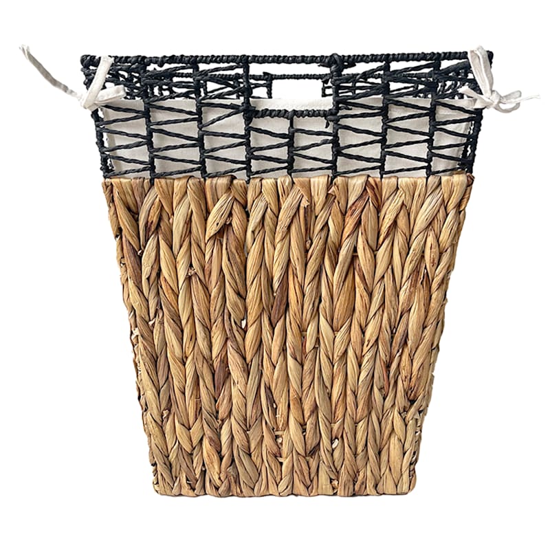 Tapered Square Water Hyacinth Hamper S