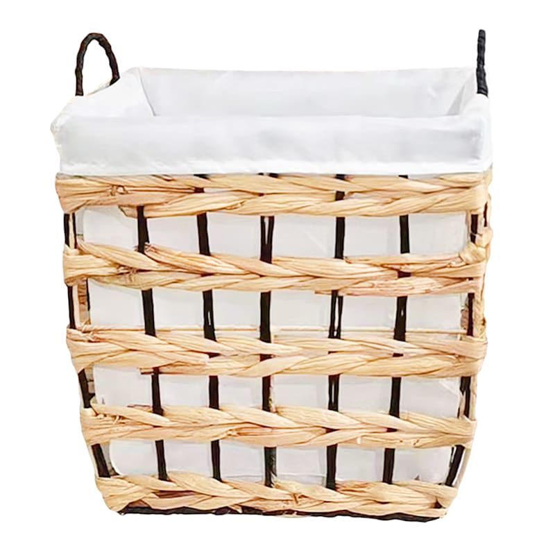 Rect Open Weave Water Hyacinth Pr Hamper S