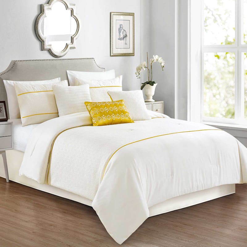 Classic White Modern Gold Monogram Pillow Case