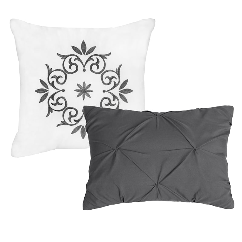 Throw pillows for grey comforter cheap