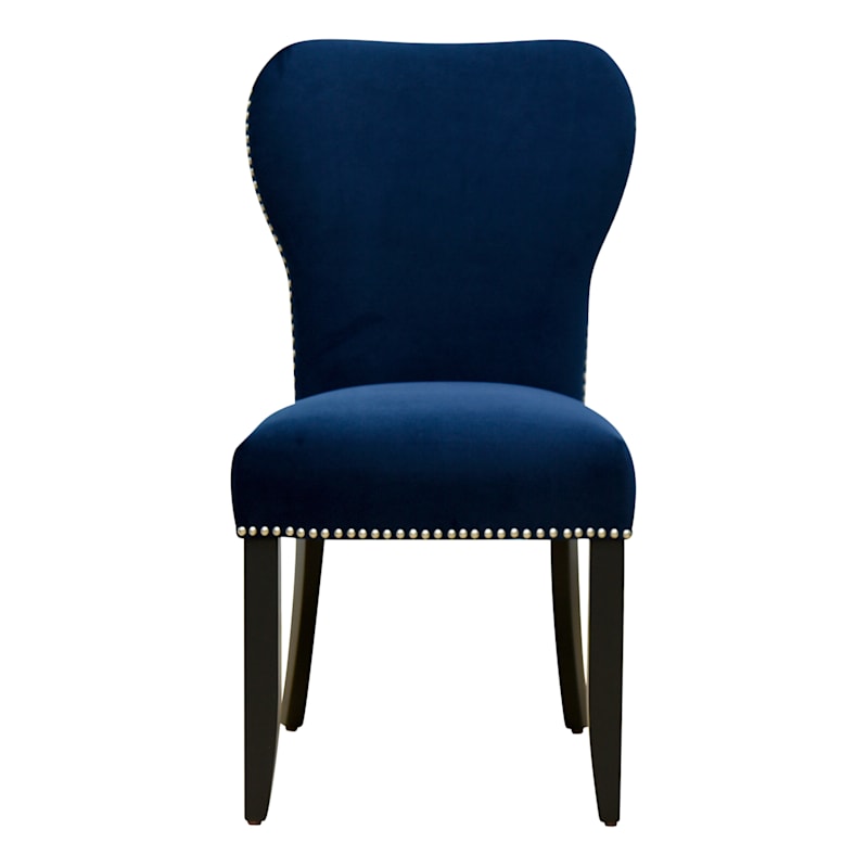 Navy suede dining hotsell chairs